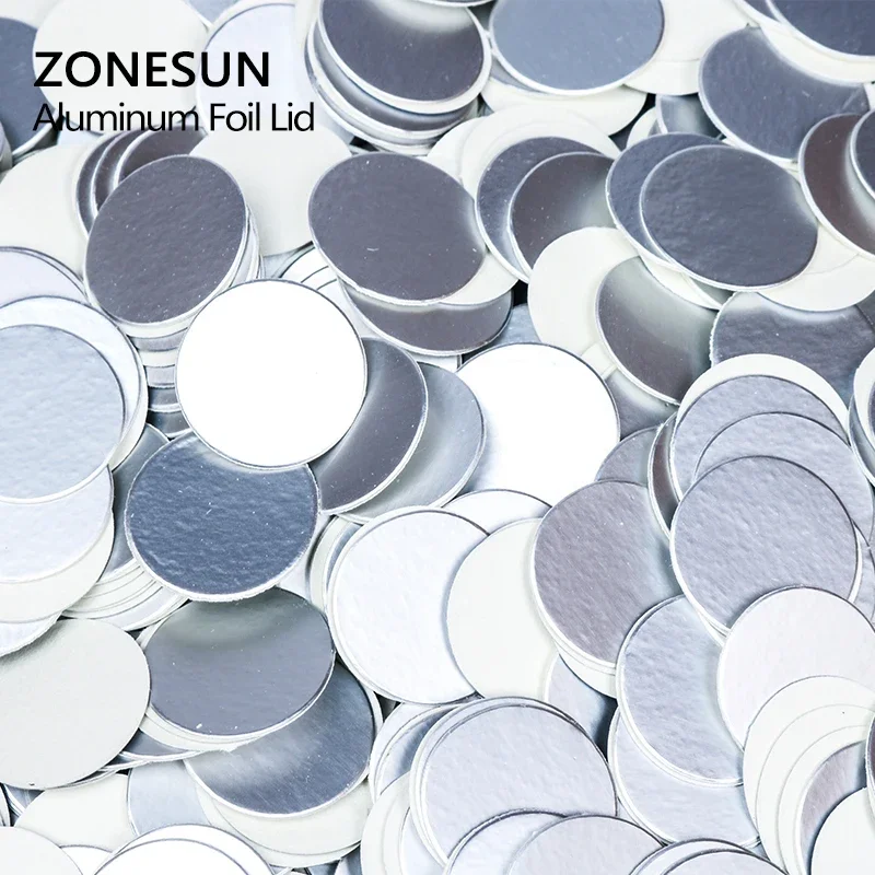 ZONESUN induzione di tenuta formato su misura plactic foglio di alluminio laminato coperchio fodere 500pcs per PP PET PVC PS ABS di vetro bottiglie