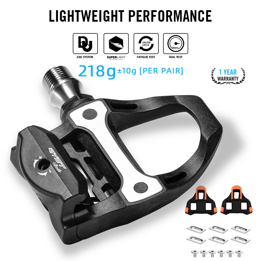 

2024 RYET Carbon Road Bike Pedal with Cleats 3 Bearings 218g Ultralight Clipless Cycling Pedal Bycicle Accessories MTB Pedals