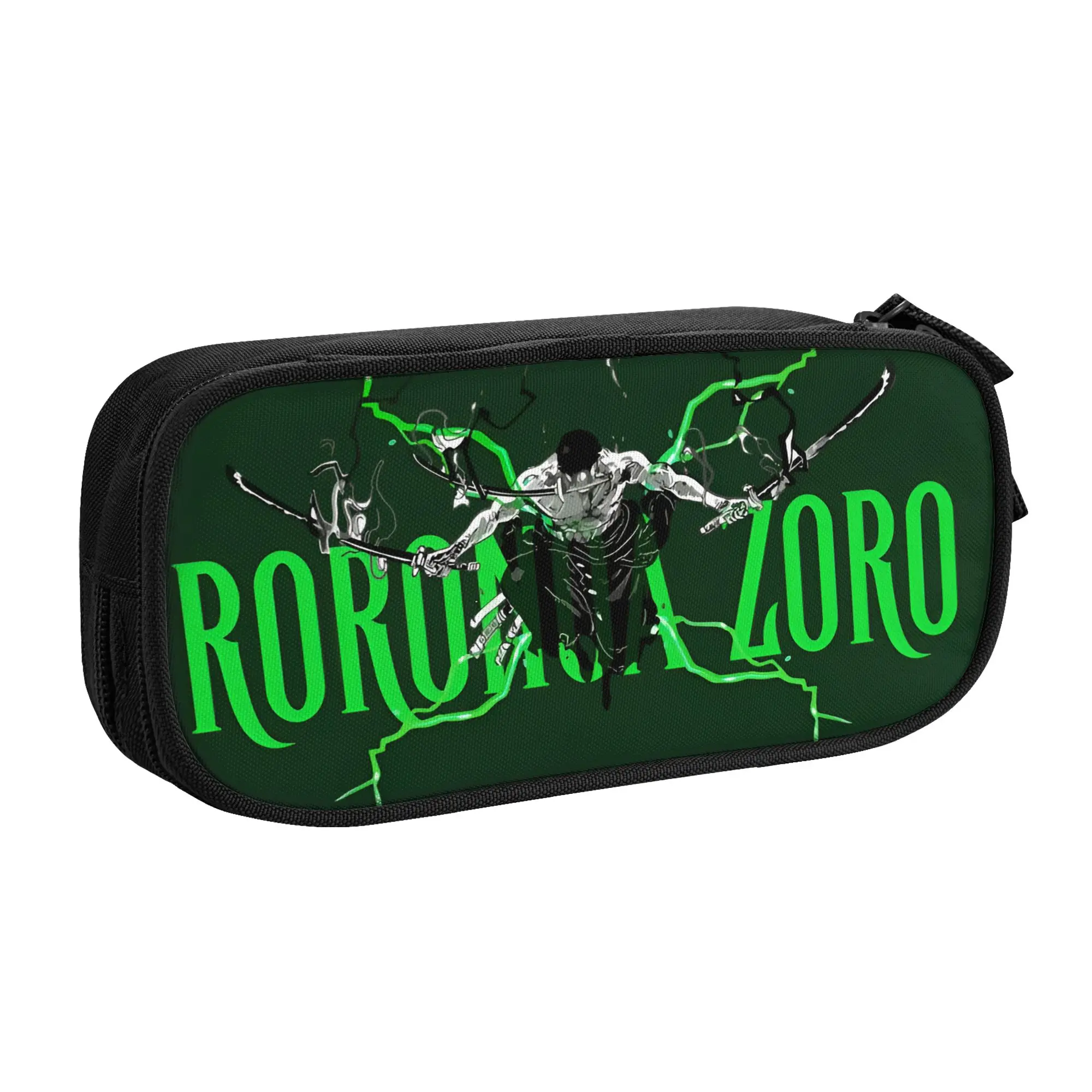 

Custom Cute Zoro O-One P-Piece Pencil Case for Boys Girls Manga Movie Large Capacity Pen Bag Box Stationery