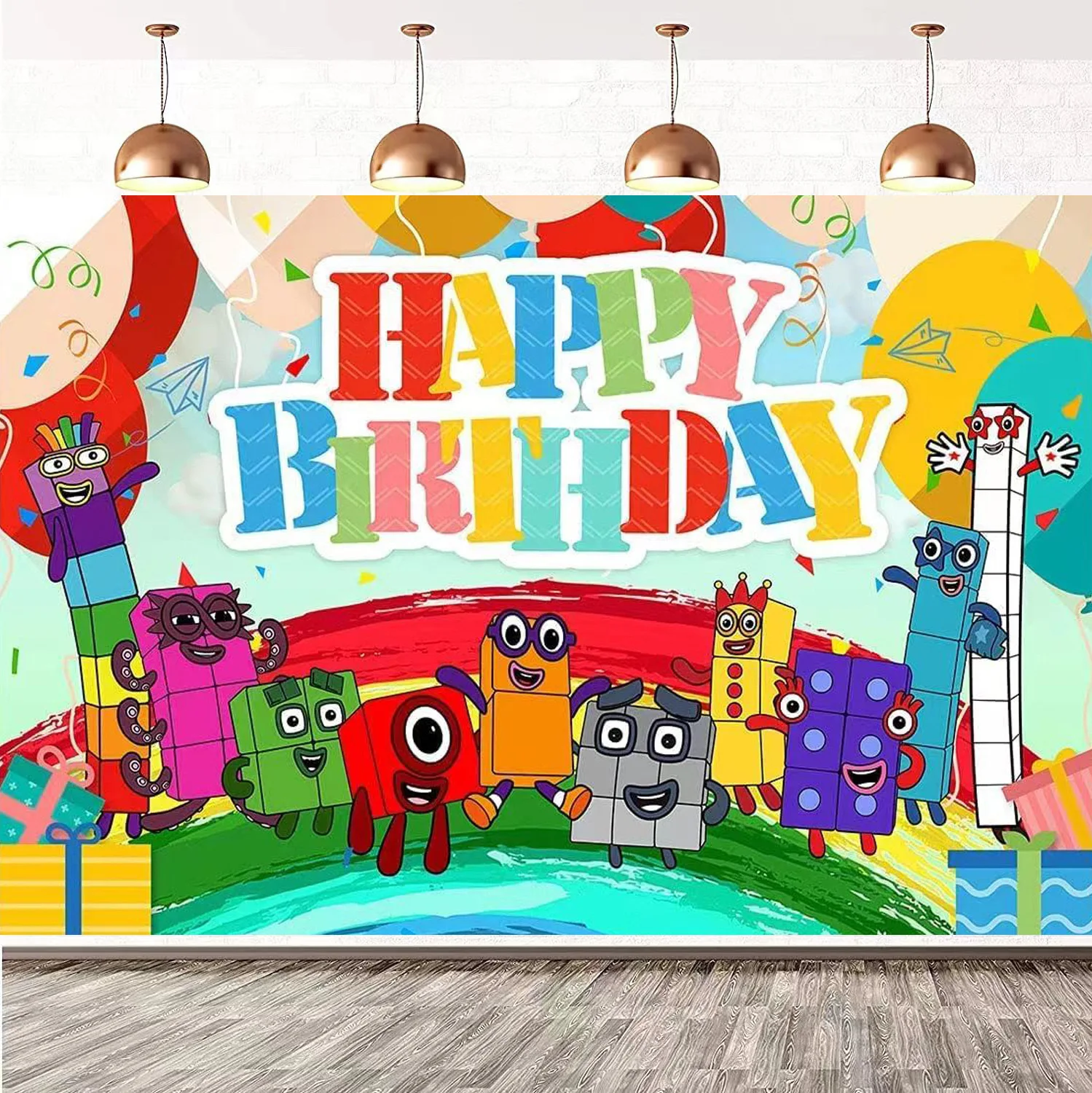 Blok Bangunan Angka Latar Bela - Kids Education Name ulasan dan harga