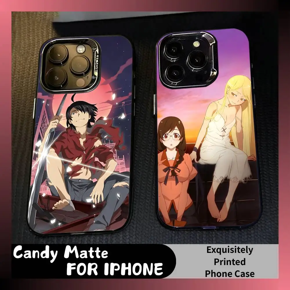 

A-Araragi From K-Kizumonogatari Phone Case For iPhone 16 17 15 14 12 13 Pro Max Black Candy Matte Shockproof Cover