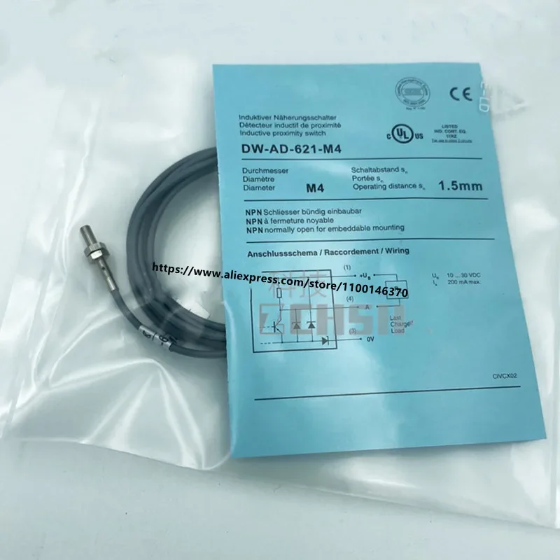 

2Pcs New Small Proximity Switch DW-AD-621-M4 Thread Diameter 4 mm Three-Wire NPN NORMALLY OPEN ELECTRICAL SENSOR