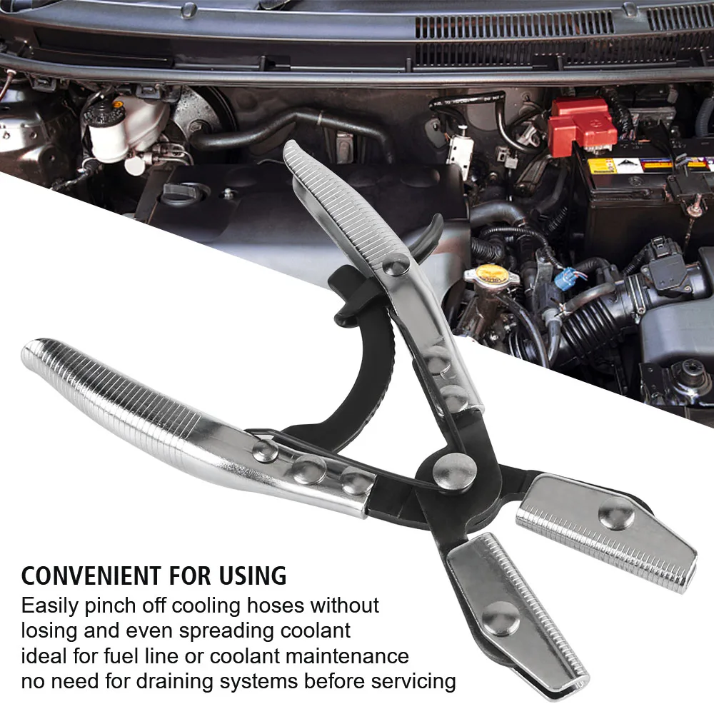 Automatic Locking Length Universal Flat Mouth Oil Pipe Sealing Pliers Car Repair Tool 3Pcs 8/10/12 Inch Hose Pinch Off Pliers