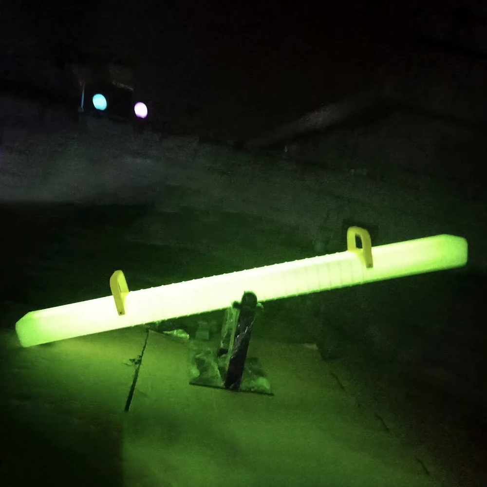 Customized Size Amusement Outdoor Playground Park Activity LED Light Illuminated Luxury Seesaw Seesaw for Kidspromote sales