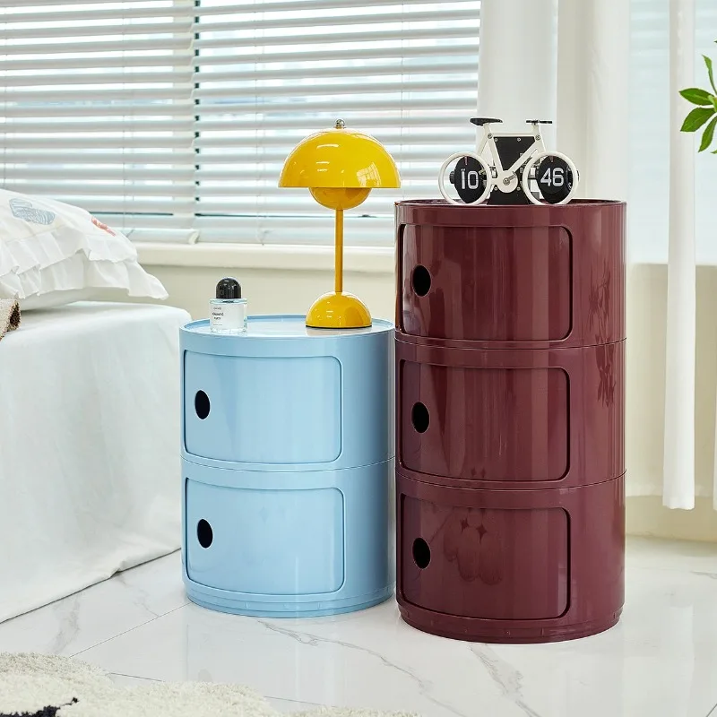 Скандинавские круглые простые тумбочки