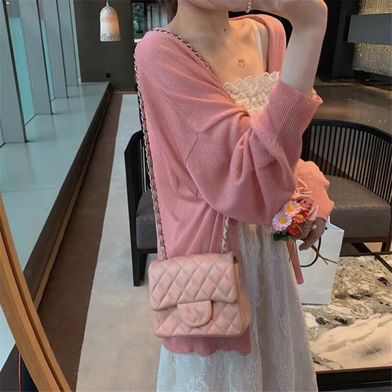 Cardigan Women White Sunscreen Summer Tops New Chic Pink Loose Korean Fashion All-match Streetwear Cute Sweet Knit Long Style