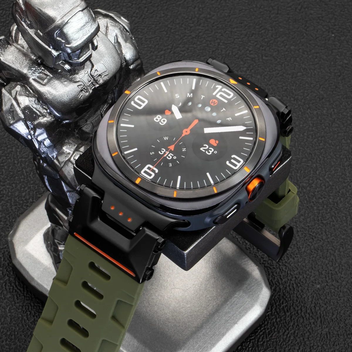 حزام سيليكون مطاطي لساعة سامسونج جالاكسي الترا 47 ملم سوار رياضي فاخر للرجال جالاكسي الترا 2025 بدون فجوات سوار نهاية منحني #3