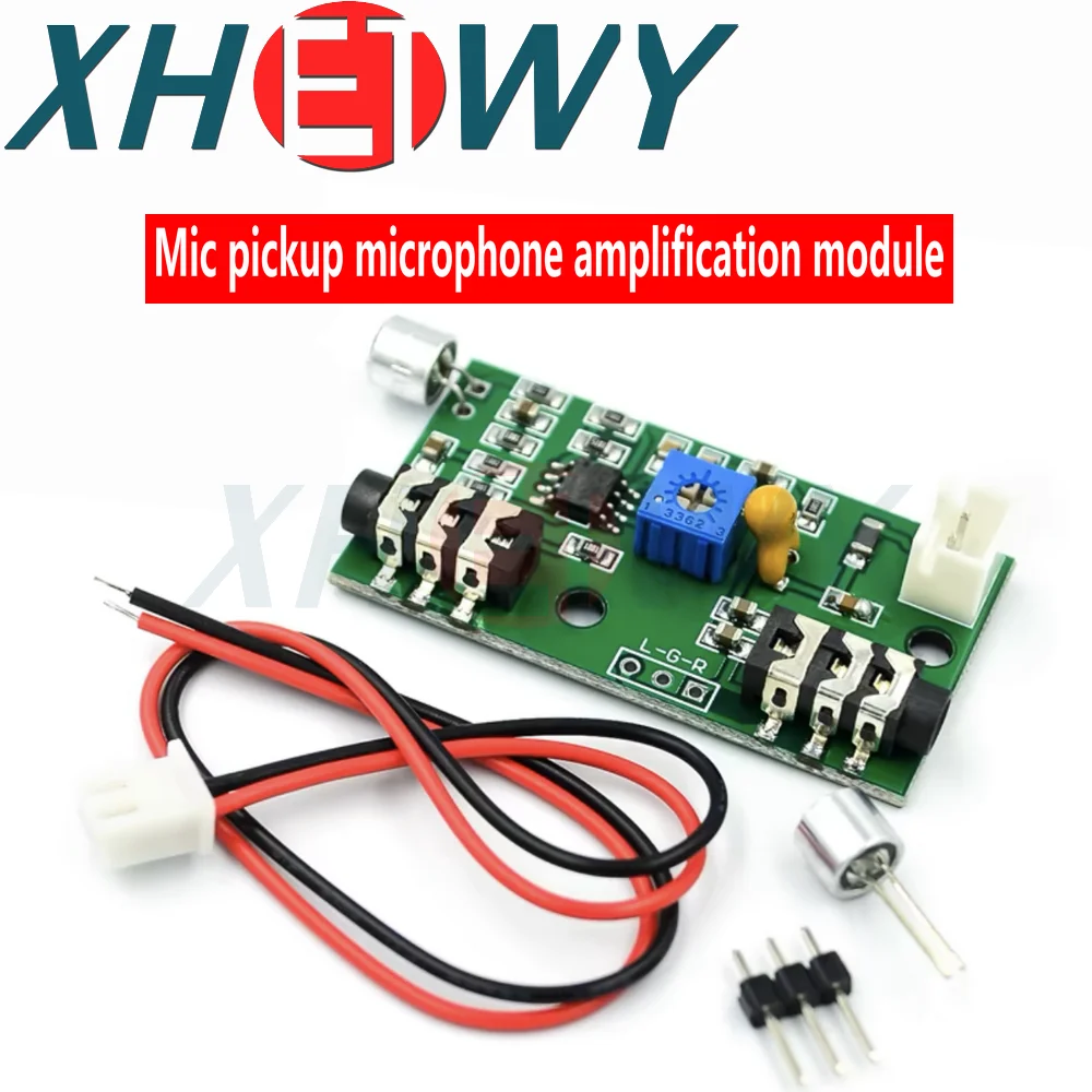 Microphone Pickup Microphone Amplification Module Gain Adjustable Audio Amplification Circuit AC Signal Amplification Board