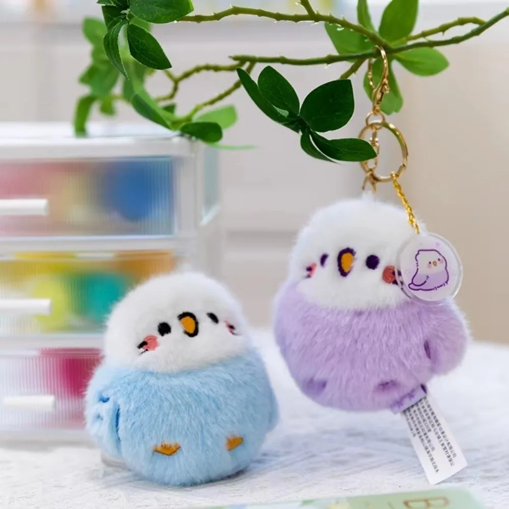 Cute Sound-making Bird Pendant Keychain Figurine Ornament Animal Bag Charm Cartoon Car Key Holder Backpack Pendant Fun Gift