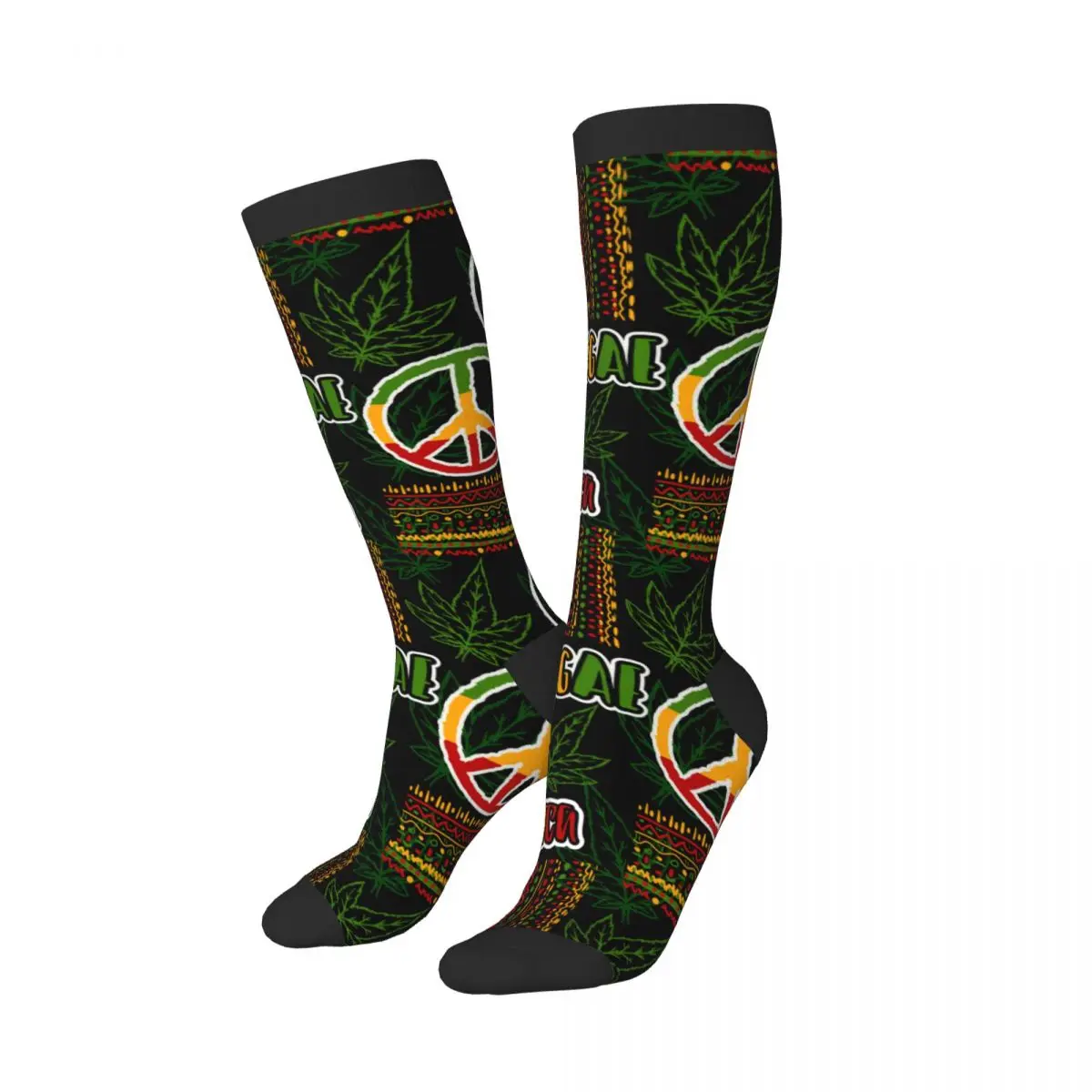 Spring/autumn over the knee socks Reggae Print school dance long stocking