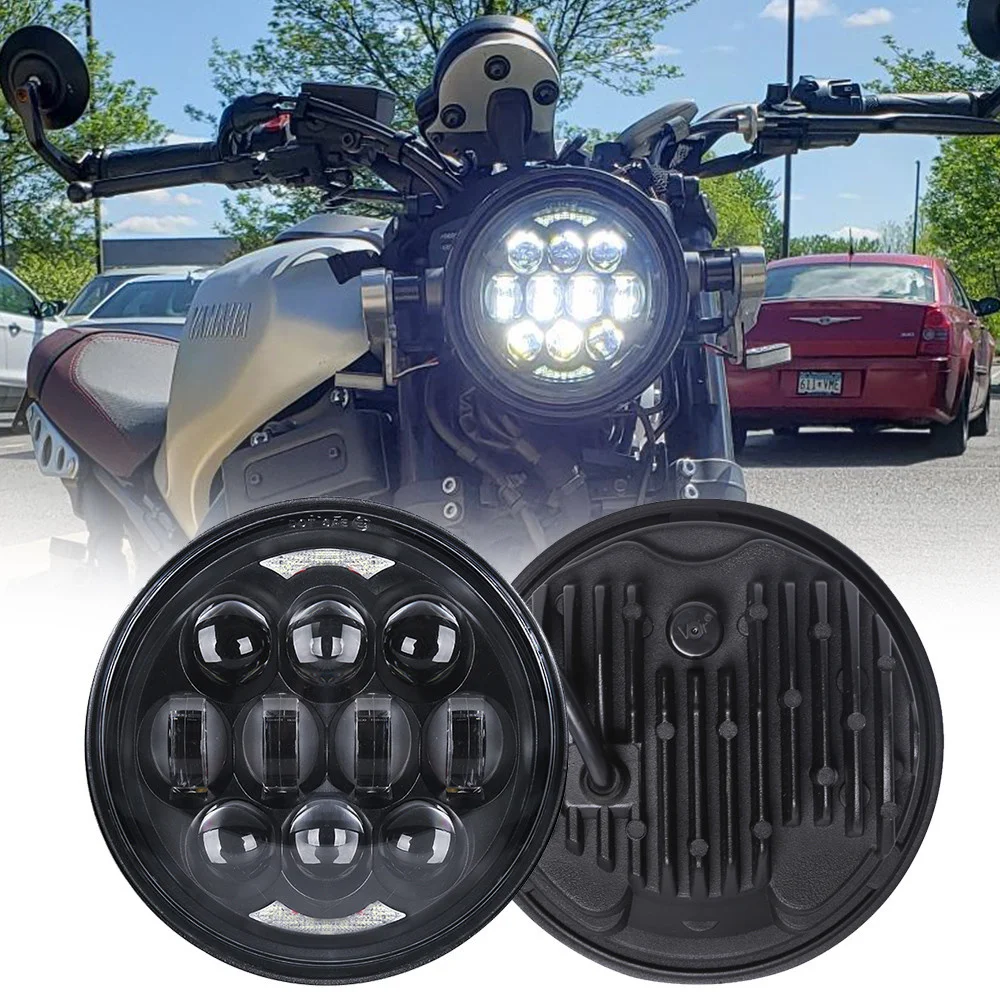 

5-3/4” 5.75 Inch LED Headlight with DRL for Har-ley Dyna Iron 883 Dyna Street Bob Super Wide Glide Headlamp