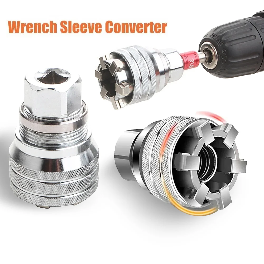 Convertitore universale per manicotto per chiave elettrica adatto per strumento chiave multifunzionale Super Socket standard da 3/8-3/4 '' da 10 a 19 mm