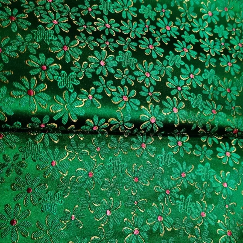 الجاكار الديباج النسيج زهر البرقوق بالمتر للملابس نمط العرقية Hanfu الخياطة القماش الزهور ثلاثي الأبعاد الأزرق