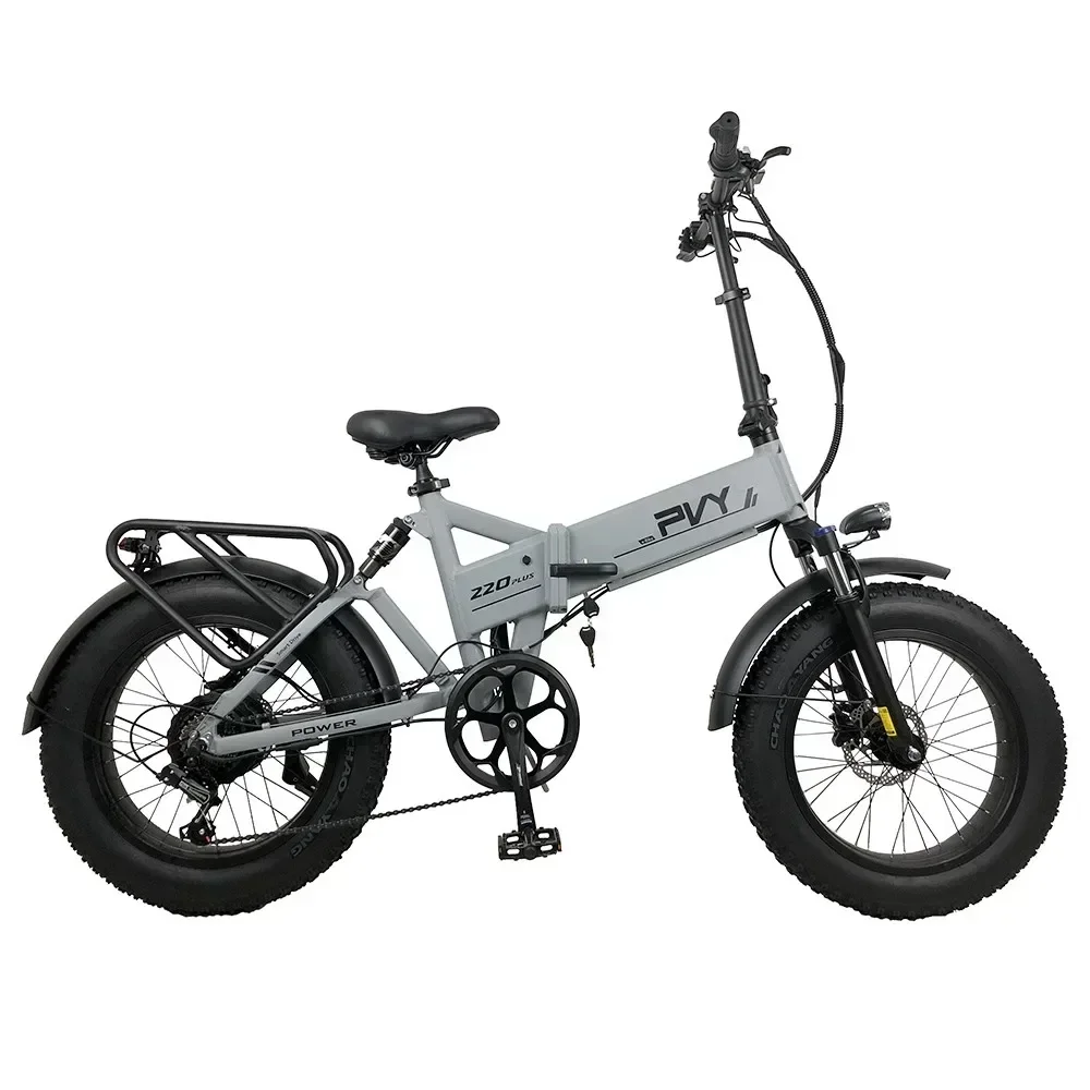 PVY Z20 Plus 1000W Motor Folding Electric Bike 20*4 Inch Fat Tire Ebike 50km/h Speed 48V 14.5Ah Battery 50-80km Range 150kg Load