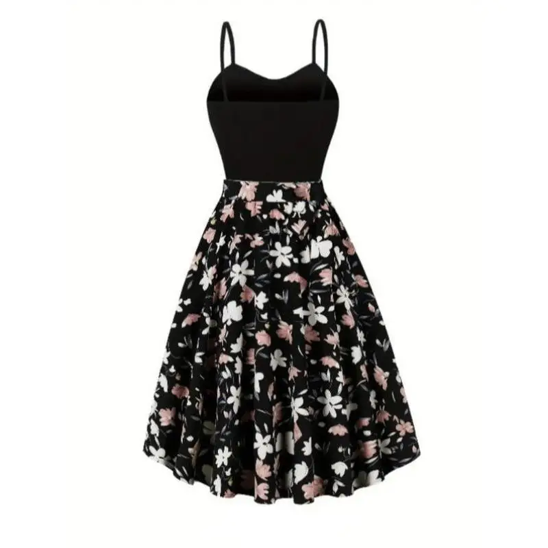 Nowy transgraniczny pasek damski z kwiatowym wzorem, ozdobny węzłem, do sportowych strojów codziennych, długość 7/8, idealny na jesień.