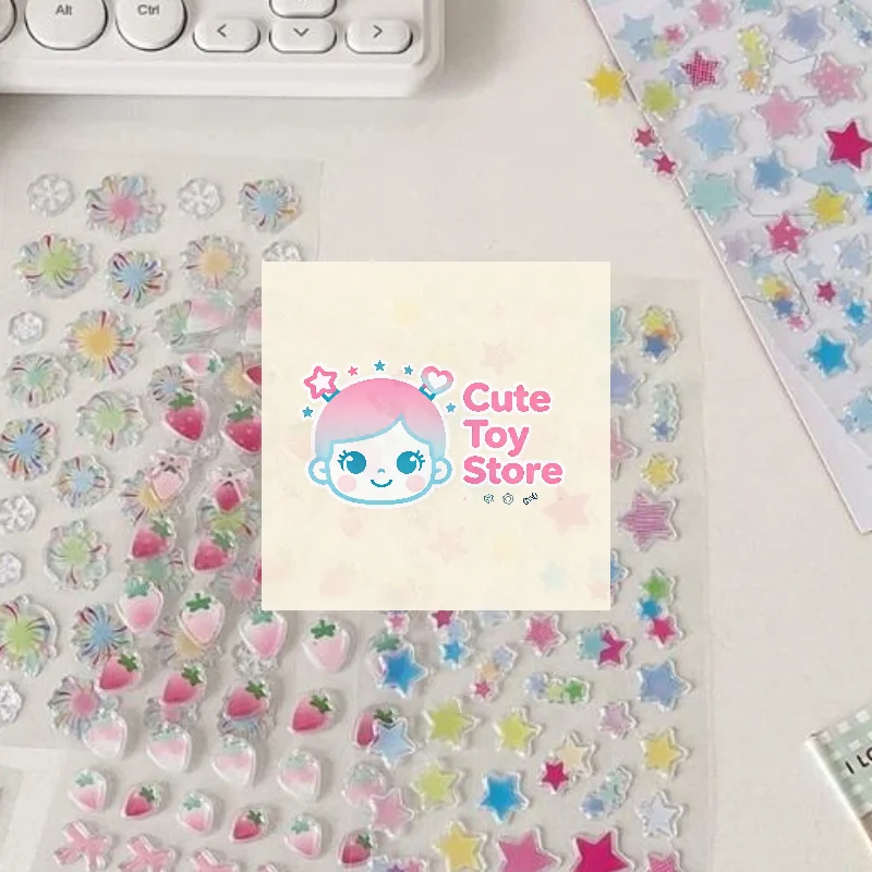 الشارات الزخرفية الكرتون الفراولة ندفة الثلج مقاوم للماء ثلاثية الأبعاد مجلة ملصقات لحالات الهاتف DIY بها بنفسك لوازم الحرفية