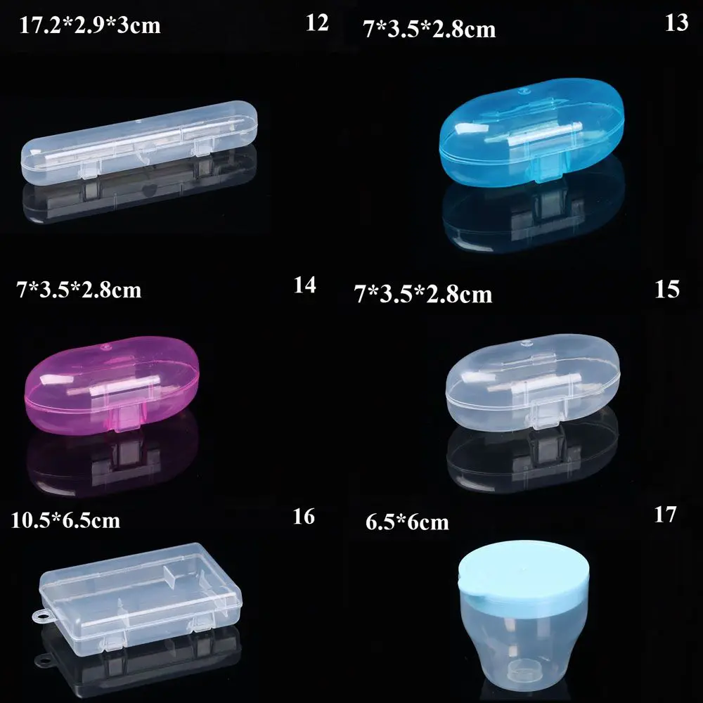 Plastic Square Fishing Tools Accessories Packing Boxes Small Items Case Transparent Storage Box Jewelry Beads Container
