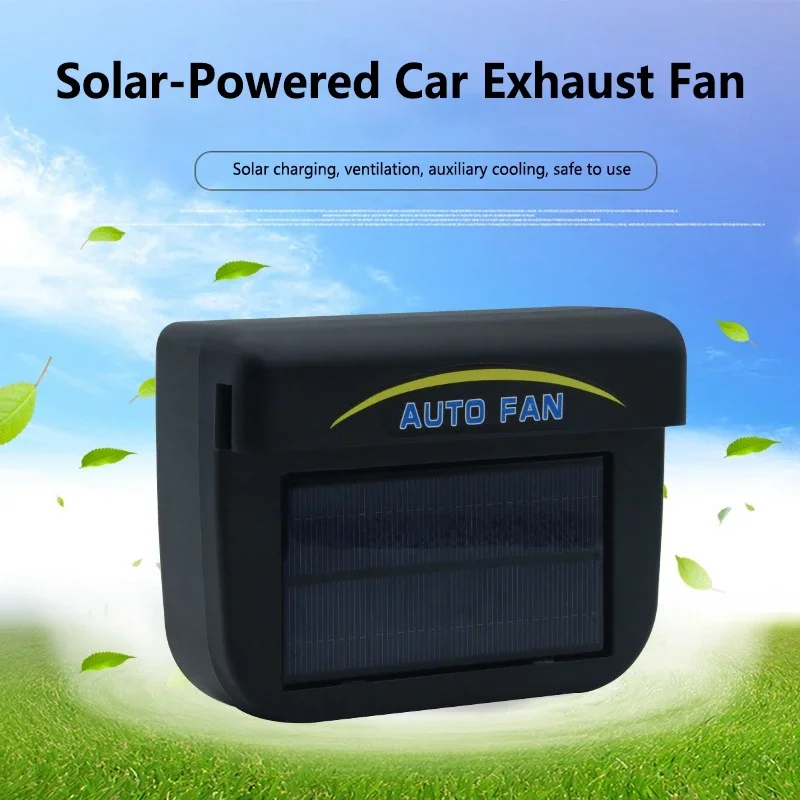 Lenovo Solar Car Fan Cooling Ventilation Fan with Intake & Exhaust, Auto Air Circulator, Solar Cooler Alternative for Vehicle