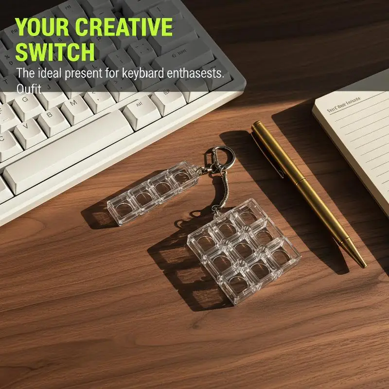 6 Keys Mechanical Keyboard Switch Tester DIY Keychain Switch Sampler For Switch Feel Comparison And Customization