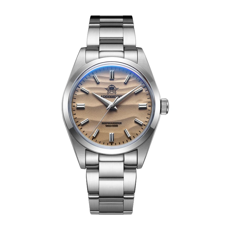 ADDIESDIVE 36mm Top Marke Männer Uhr Wüste Zifferblatt Blase Spiegel Topf Abdeckung Glas 10Bar Wasserdichte Outdoor Sport Quarz Armbanduhr