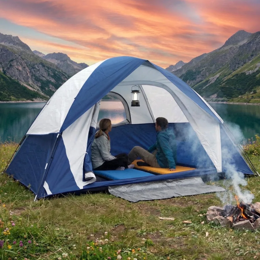 

2-Person Backpacking Tent Ultra-Lightweight and Portable for Outdoor Camping Festivals Backyard Hiking