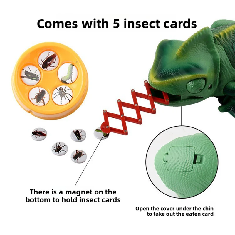 Juguete camaleón con Control remoto, Animal realista, infrarrojo, camaleón RC, camaleón falso, juguetes eléctricos, recuerdos de fiesta, suministro de fiesta