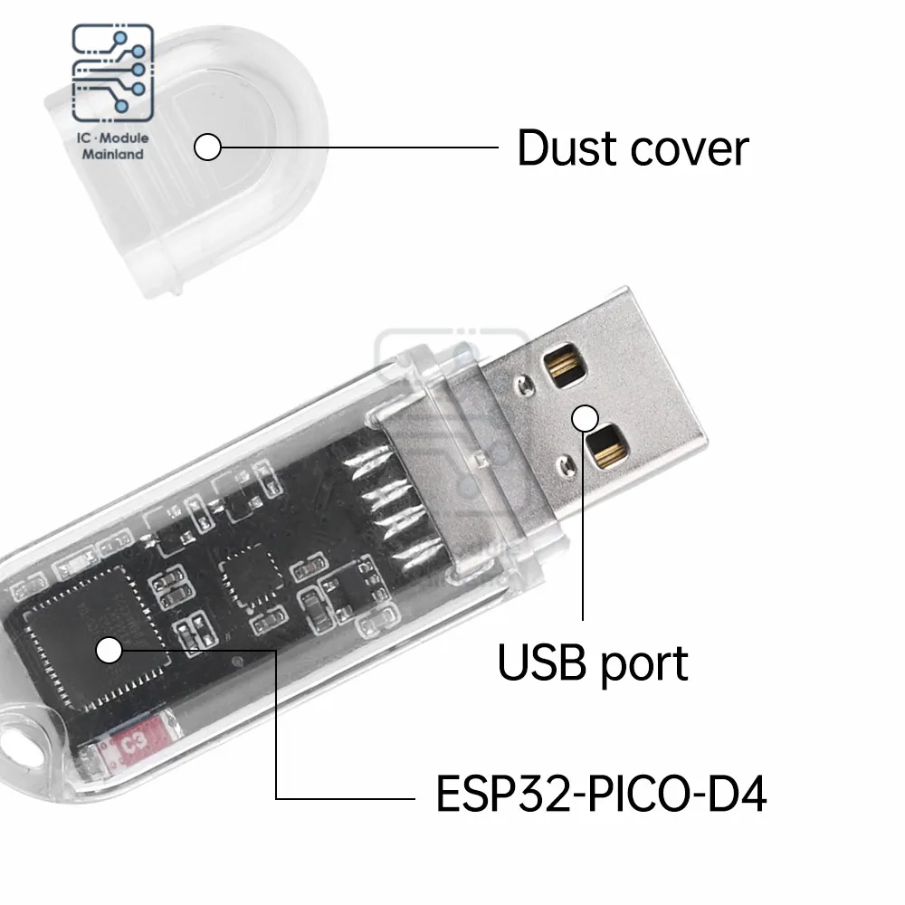 ESP32 Development Board Compatible with USB Bluetooth Gateway Onboard ESP32-PICO-D4 Development Board