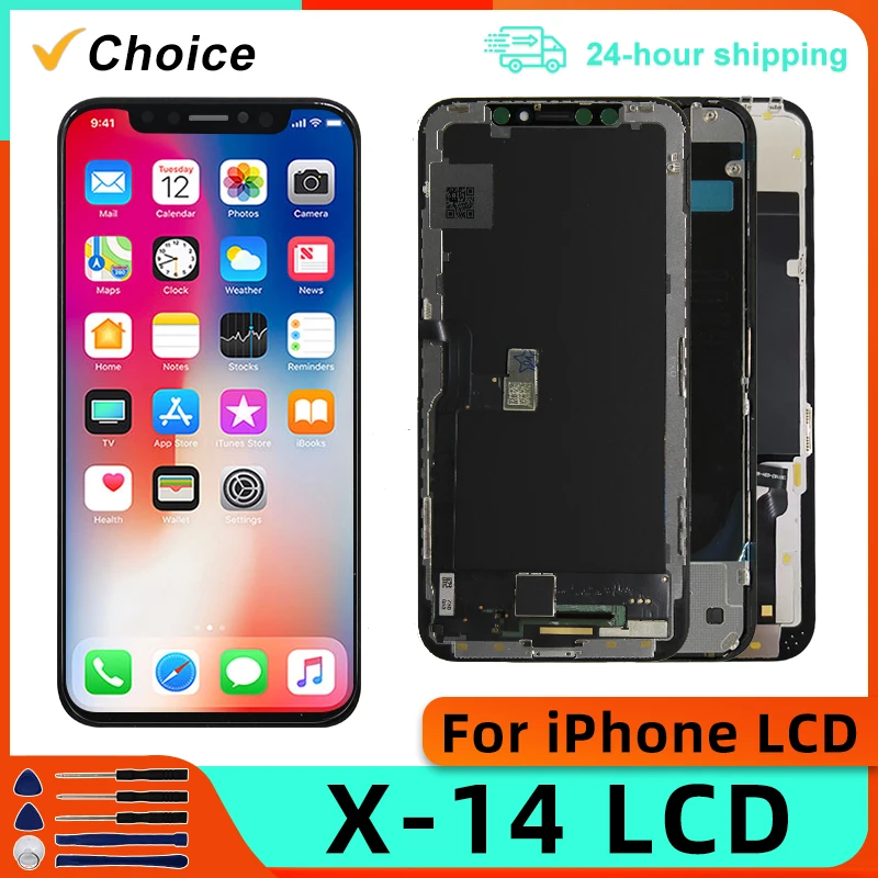 SUPER OLED For iPhone X XR XS LCD Display 13 Mini 14 PLUS 15 Display For iPhone 11 12 13 Pro MAX Display Display assembly