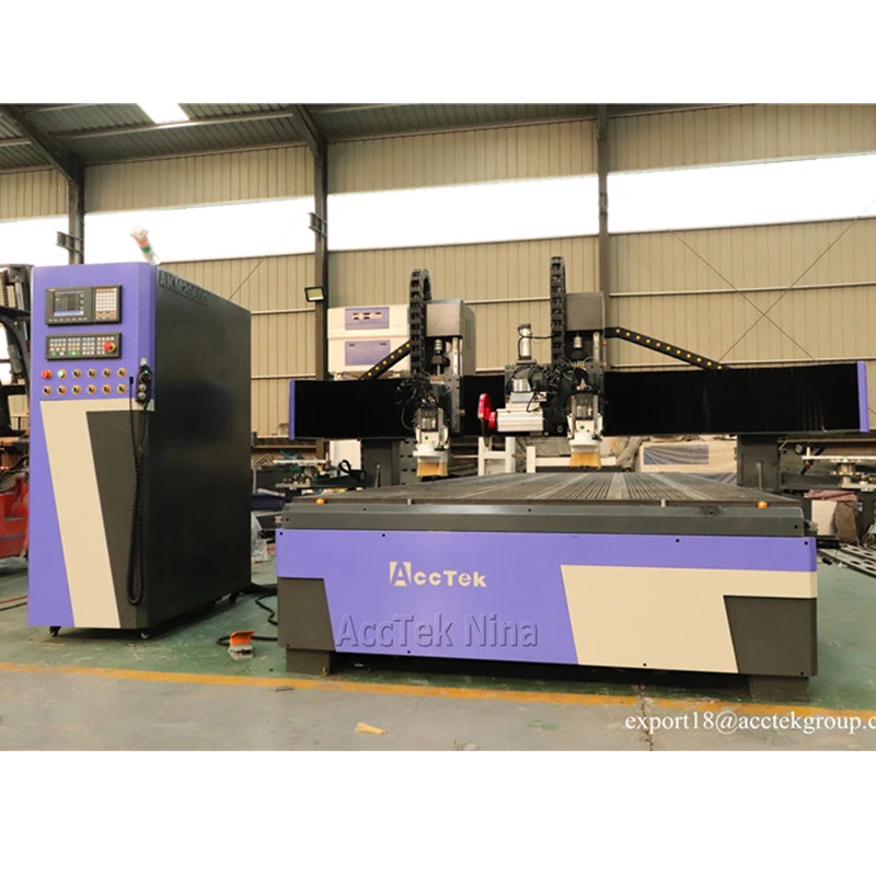 Multi-Function Panel Furniture Wood Doors Kitchen Cutting Carving HSD 9kw Spindle 1325 2060 Atc CNC Router