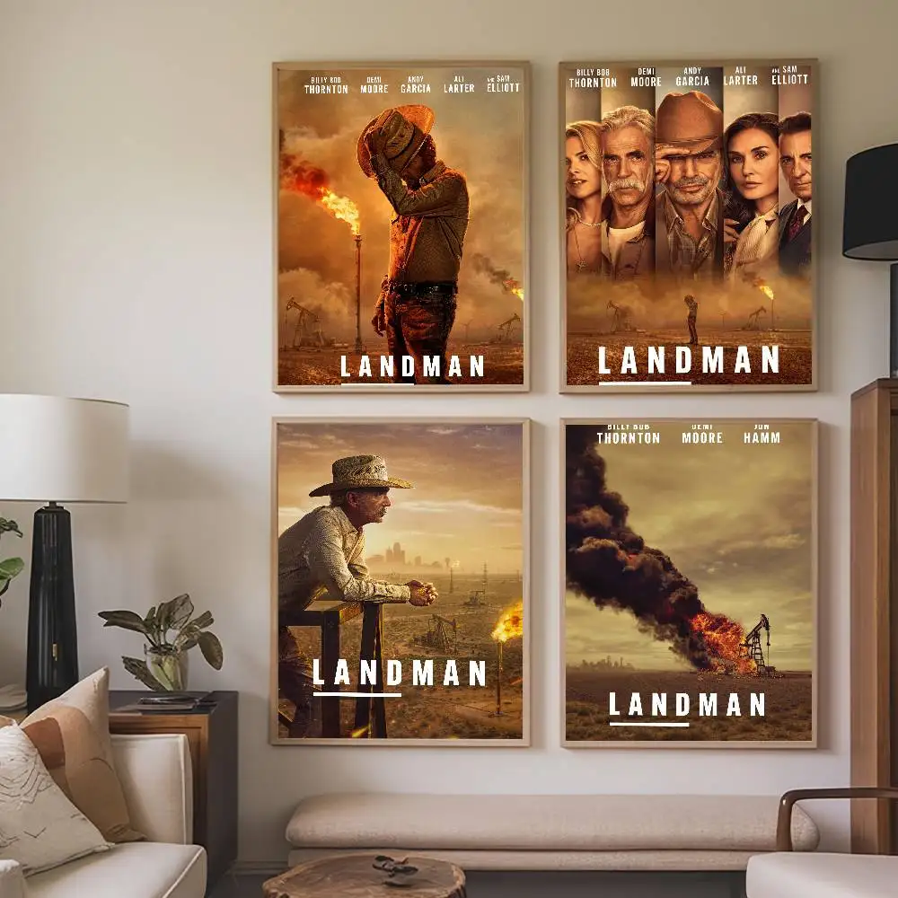ملصق لاندمان من المسلسلات التلفزيونية يطبع ذاتي اللصق للمنزل مناسب لتزيين غرفة المعيشة #1