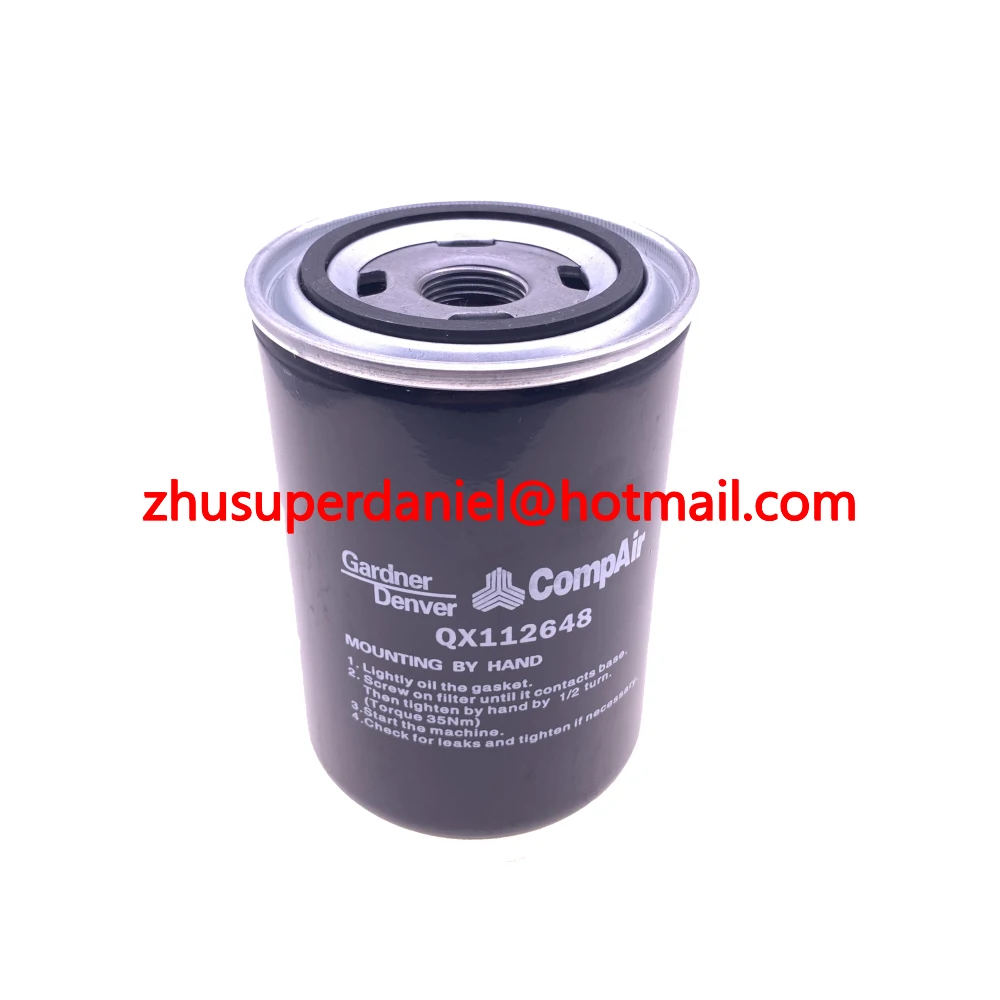 6pcs/lot QX112648 GD air compressor black spin on oil filter element OF