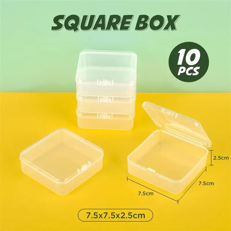 10/20 stücke Kunststoff Box Rechteckige Box Transluzente Box Verpackung Lagerung Box Staubdicht Solide Starke Schmuck Lagerung Fall Container