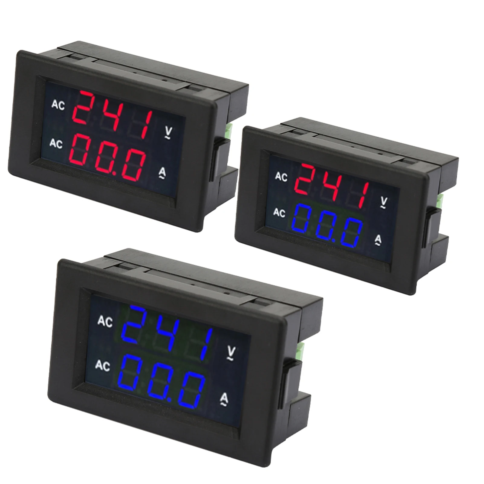 

Двухканальный цифровой вольтметр переменного тока с LED-дисплеем, 100~300В, 0-50А