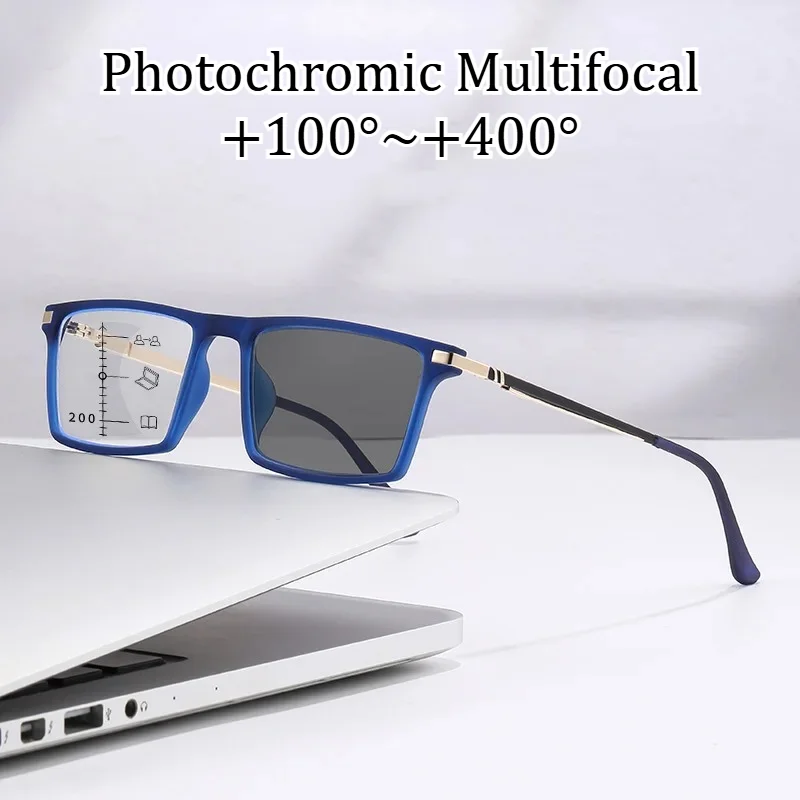 Nouvelles lunettes de lecture progressives multifonctionnelles pour hommes et femmes, lunettes anti-lumière bleue pour les voyages en plein air