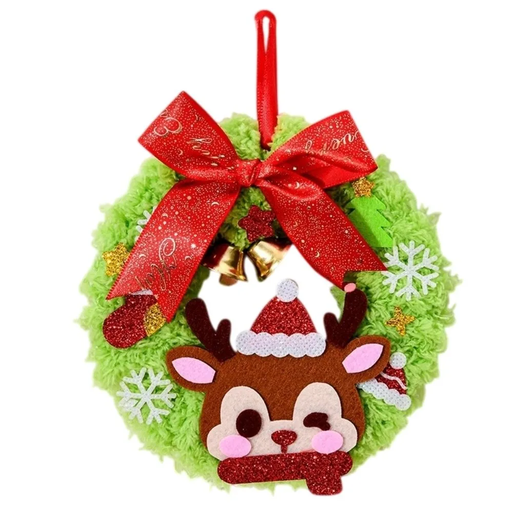 Santa Claus DIY Christmas Wreath Pendant Elk Snowflake Xmas Non-Woven Charms Bell Penguin Christmas Toy Kids/Children