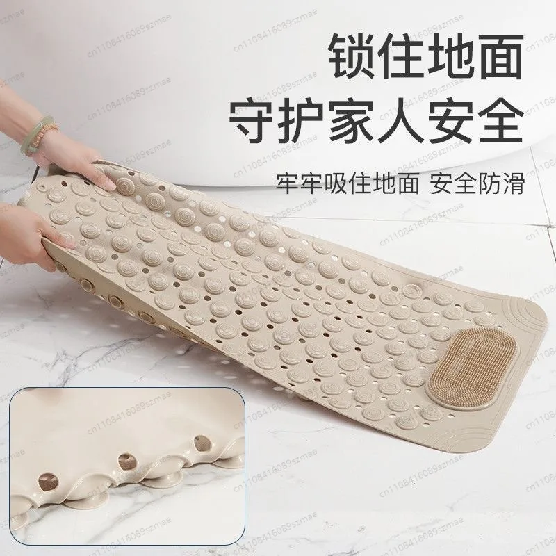 80x80cm Anti-Slip Shower Massage Mat, Waterproof Anti-Fall Bathroom Floor Pad for Elderly Home Use