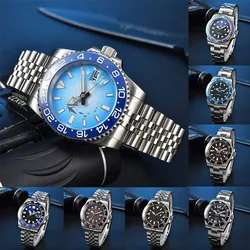 40mm Silver Sterile Case Sapphire Glass NH35 Movement 316L Stainless Steel Watch Men's Business Watch