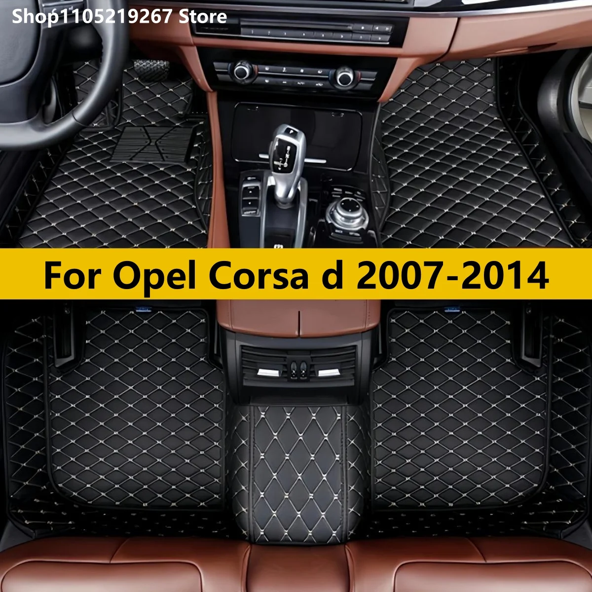 Custom Car Floor Mats  For Opel Corsa d 2007-2014 Auto Foot Pads Accessories Interior Waterproof Carpets Car Styling Rug