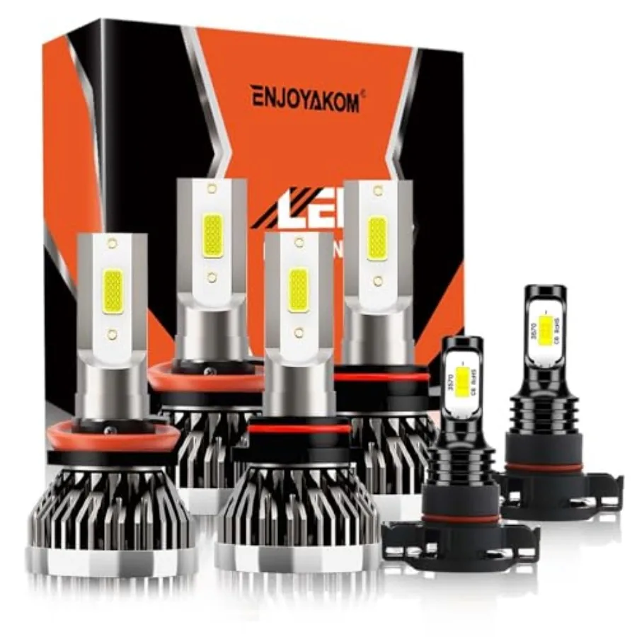 

Светодиодные лампы для противотуманных фар 9005 + H11 + 5202, подходят для GMC SIERRA 1500 2500 3500 2007-2013 годов выпуска, 6000K, холодный белый свет, комплект из 6 штук