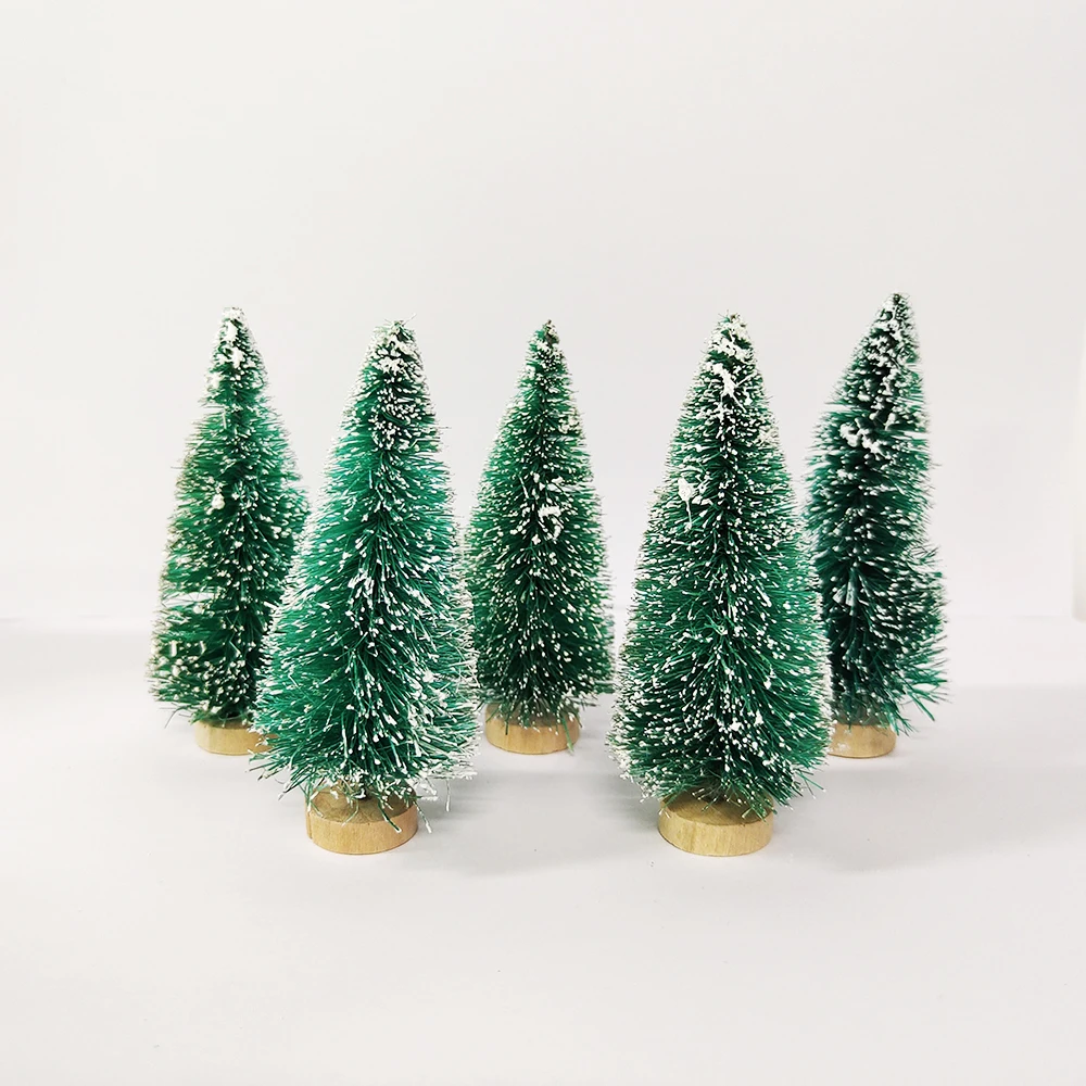 5 Stück Mini-Weihnachtsbäume aus Kunststoff Künstliche Weihnachtsbaum-Ornamente Winter-Schnee Tischdekoration DIY-Handwerk Weihnachtsdekoration 2026 – Detail 9
