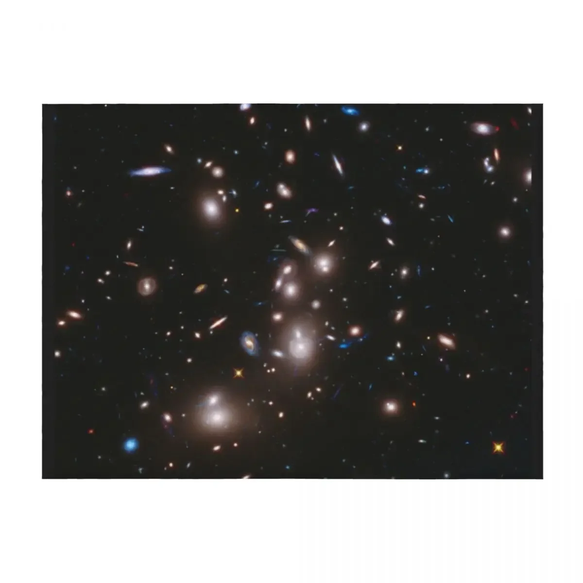 

Abell 2744 Pandora's Cluster Galaxy Cluster Deep Field Image Throw Blanket Luxury Brand Soft Beds Beautifuls Furrys Blankets