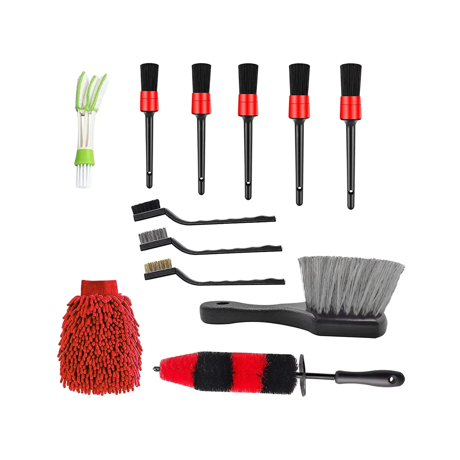 

12Pcs Automotive Wheel Tire Cleaning Brush Set for Trucks Bicycles Accessory