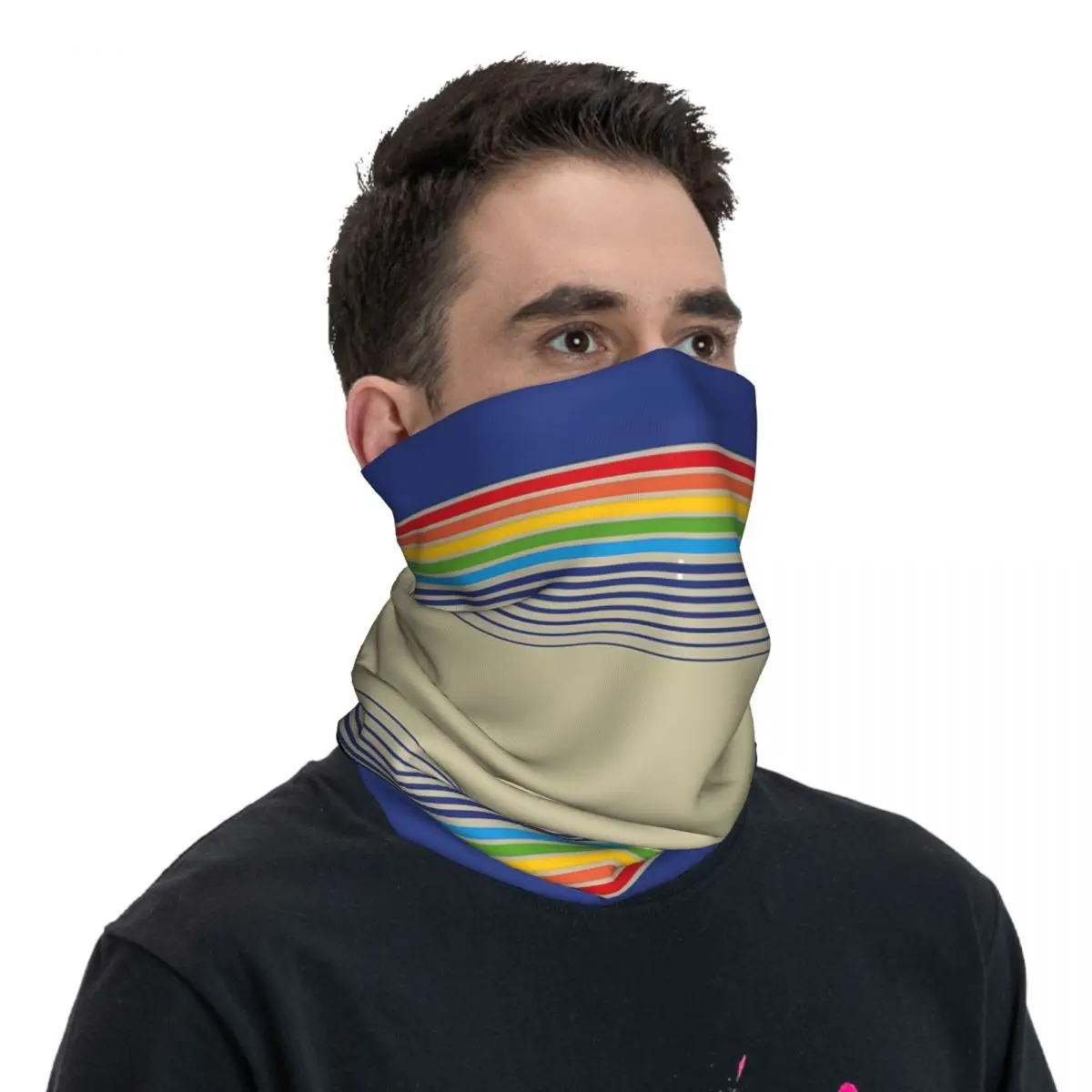 Streaks Scarf Neckerchief Neck Face Mask Polyester