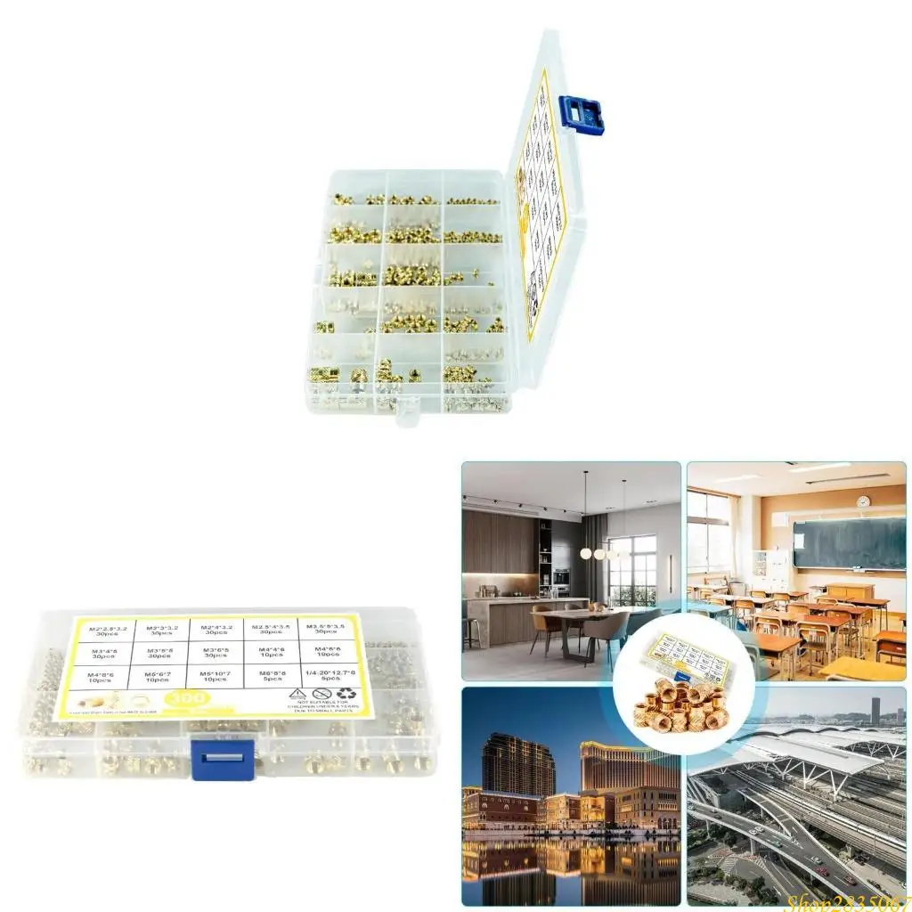 

300pcs Метрические резьбовые вставки 2/2,5/3/4/5/6 мм вставка из накаты