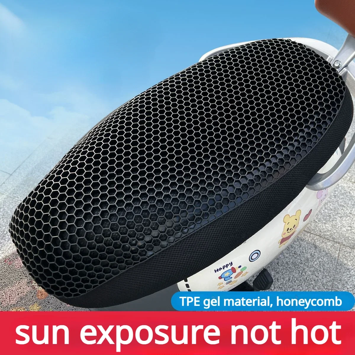 Motorcycle seat gel pad cool cushion summer honeycomb gel cool cushion silicone breathable four seasons universal cushion