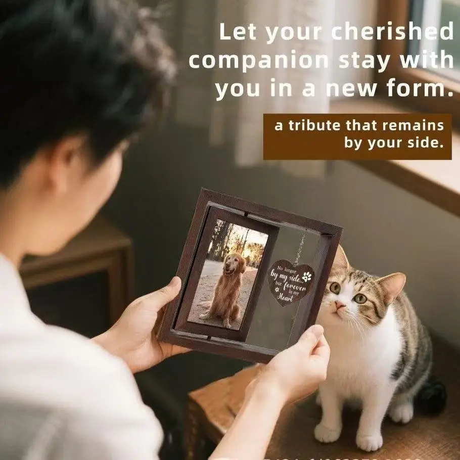 Pet Souvenirs: Cats And Dogs Cherish Pet Memorabilia - Printed Photos Are Transformed Into High-end DIY Items Pet Tombstone