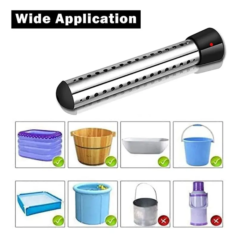 BAAM-Immersion Water Heater, Electric Bucket Heater With Timer Auto Shut Off Hot Tub Heater For Home Winter