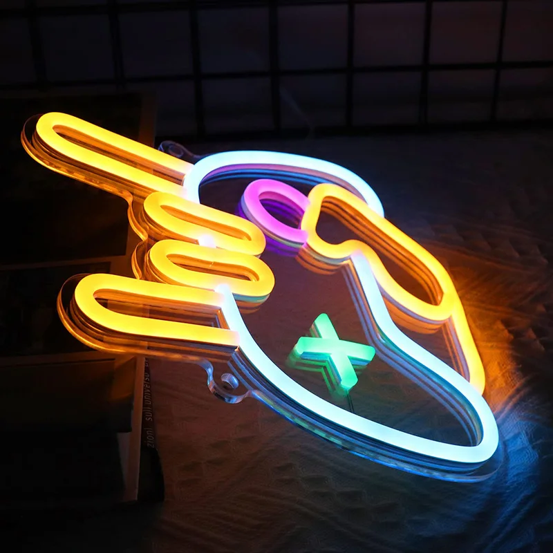 Game Neon Sign Light LED Game Zone Gaming Console Logo Nightlight Lamp Decor Bar KTV Internet Cafe Room Party Shop Gift