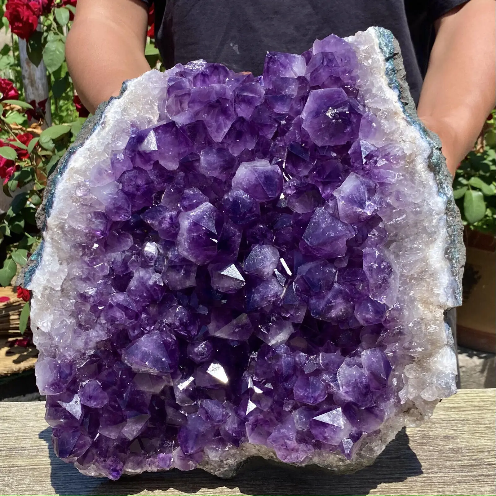 

Huge Natural Purple Crystal Cluster,Quartz Crystal Mineral Specimen Healing Wealth, Home Hallway Office Degaussing Decoratio Gem