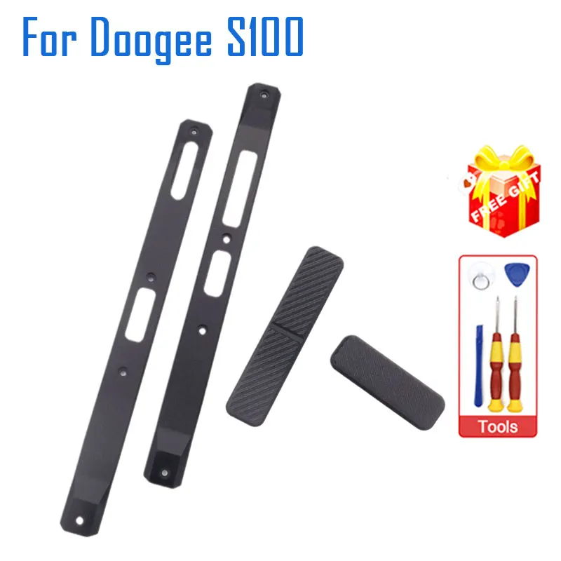 

New Housing A Front Shell Middle Side Metal Frame Cases Middle Frame Volume Custom Button Key Parts For DOOGEE S100 Smart Phone